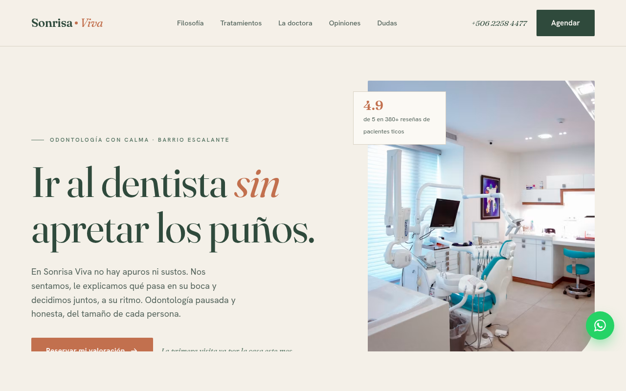 Ejemplo de sitio: Sonrisa Viva — Clínica dental